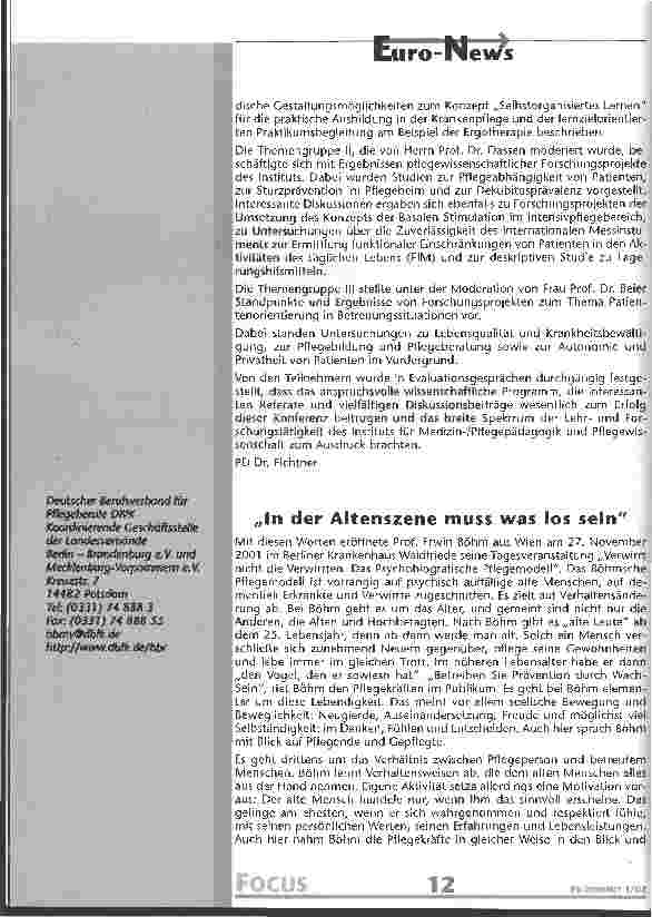 Vorschauseite 2: Lehrund Forschungskonferenz der Medizin-/Pflegepädagogik und Pflegewissenschaft an der Berliner Humboldt-Universität