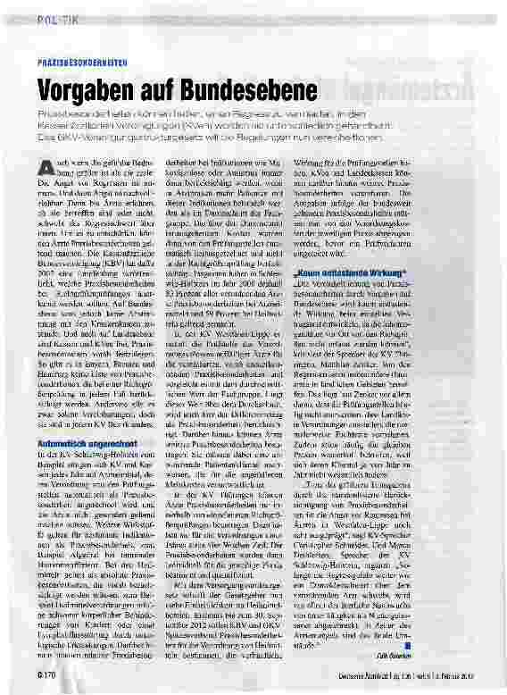 Vorschauseite 1: Vorgaben auf Bundesebene