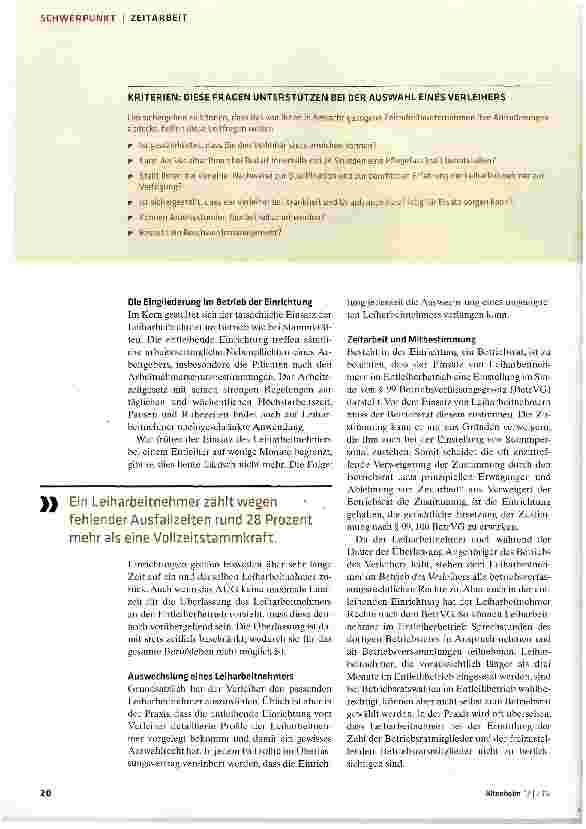 Vorschauseite 3: Wenn Leiharbeit, dann richtig