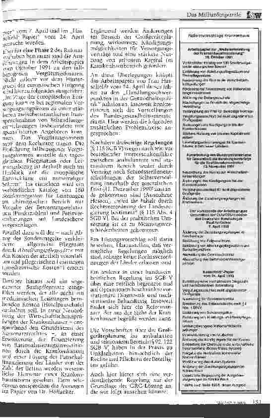 Vorschauseite 2: Das Milliardenpuzzle - oder wie gewinnt eine Krankenhausreform Konturen?