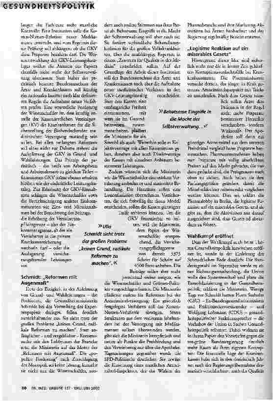 Vorschauseite 2: Kein Grund für radikale Reformen