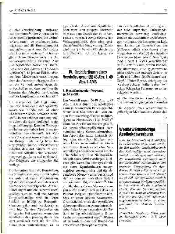 Vorschauseite 5: Grundsätze der Abgabe von verschreibungspflichtigen Arzneimitteln in Notfällen