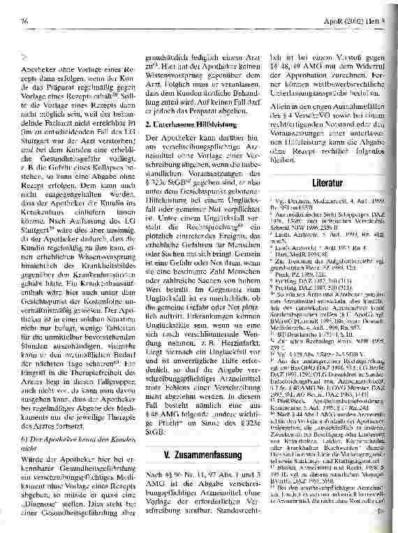 Vorschauseite 6: Grundsätze der Abgabe von verschreibungspflichtigen Arzneimitteln in Notfällen