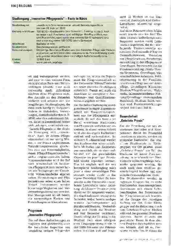 Vorschauseite 2: Neuer Studiengang verzahnt Lernen und Praxis