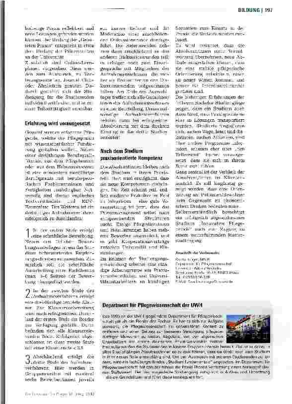 Vorschauseite 3: Neuer Studiengang verzahnt Lernen und Praxis