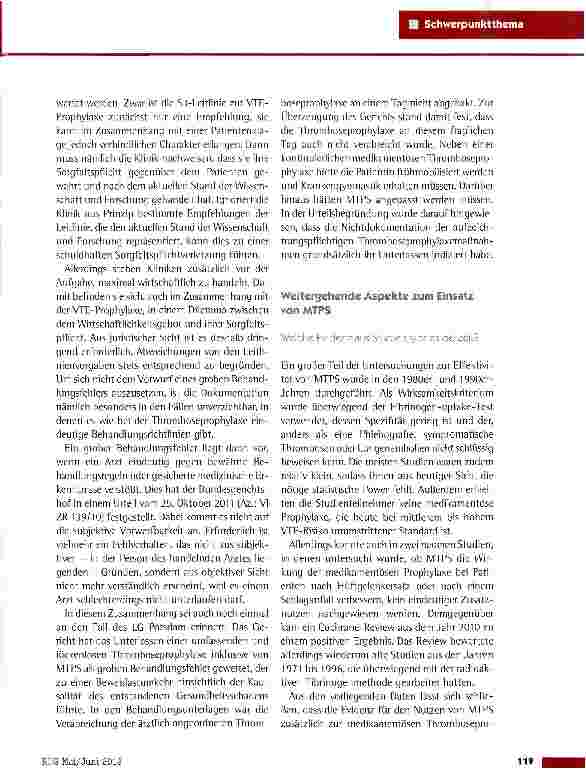 Vorschauseite 4: Thromboseprophylaxe: Welche Maßnahmen sind unverzichtbar?