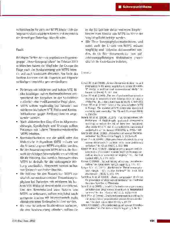 Vorschauseite 6: Thromboseprophylaxe: Welche Maßnahmen sind unverzichtbar?