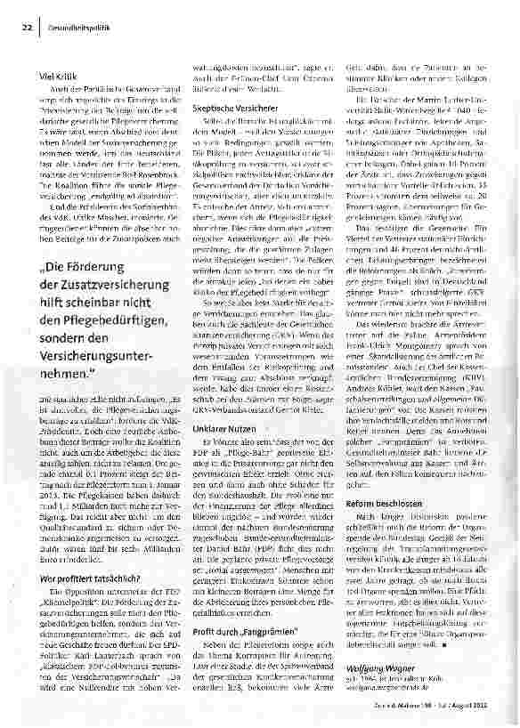 Vorschauseite 3: Nutzlose Vorsorge?