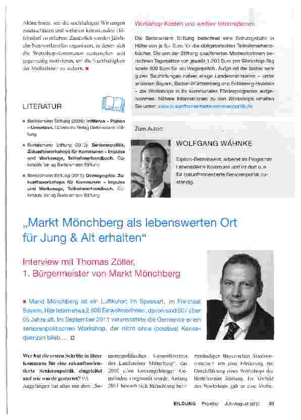 Vorschauseite 4: Seniorenpolitik zukunftsorientiert gestalten