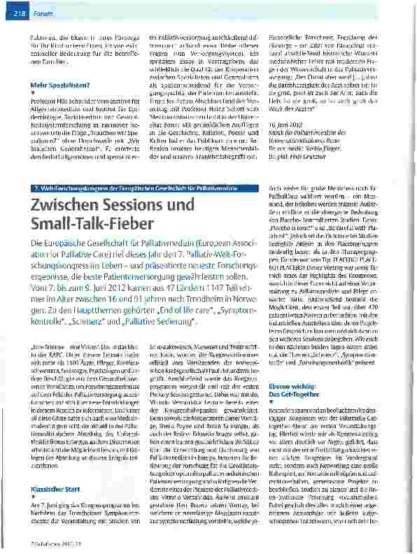 Vorschauseite 1: Zwischen Sessions und Small-Talk-Fieber