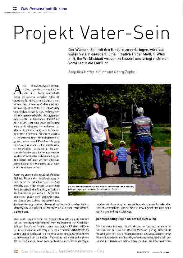 Vorschauseite 1: Projekt Vater-Sein