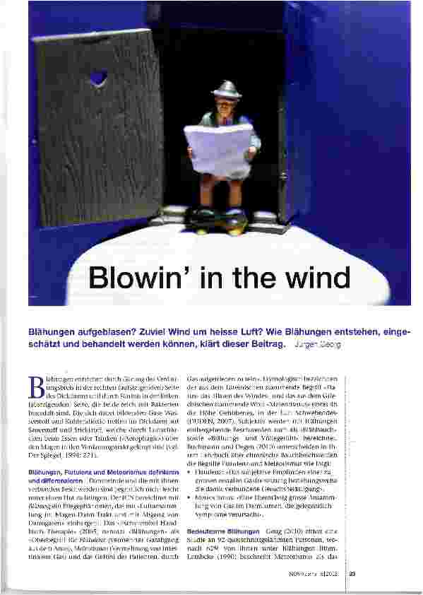 Vorschauseite 1: Blowin´ in the wind