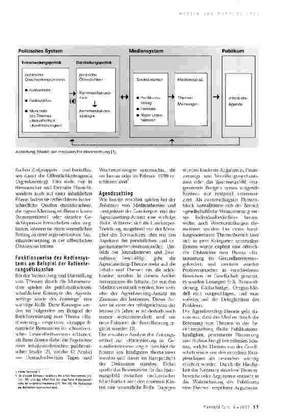 Vorschauseite 2: Die Rolle der Medien im politischen System