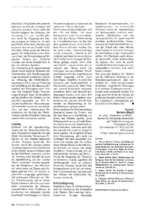 Vorschauseite 3: Die Rolle der Medien im politischen System