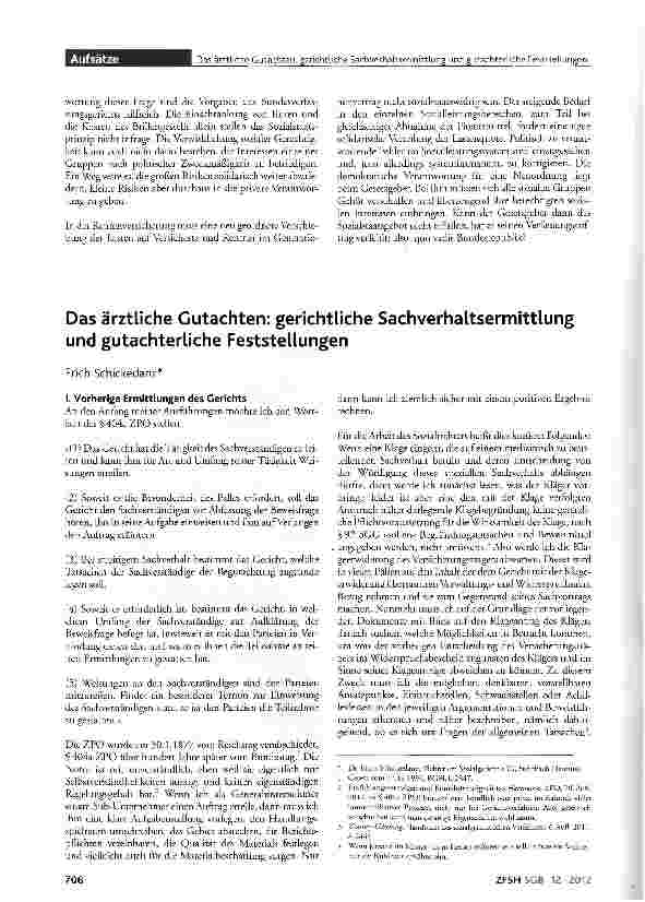 Vorschauseite 1: Das ärztliche Gutachten: gerichtliche Sachverhaltsermittlung und gutachterliche Feststellungen
