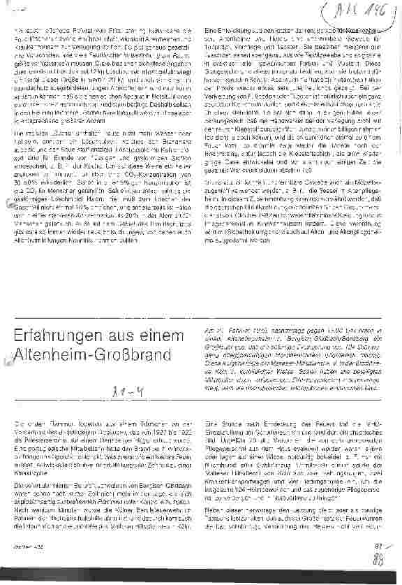 Vorschauseite 1: Erfahrungen aus einem Altenheim-Großbrand