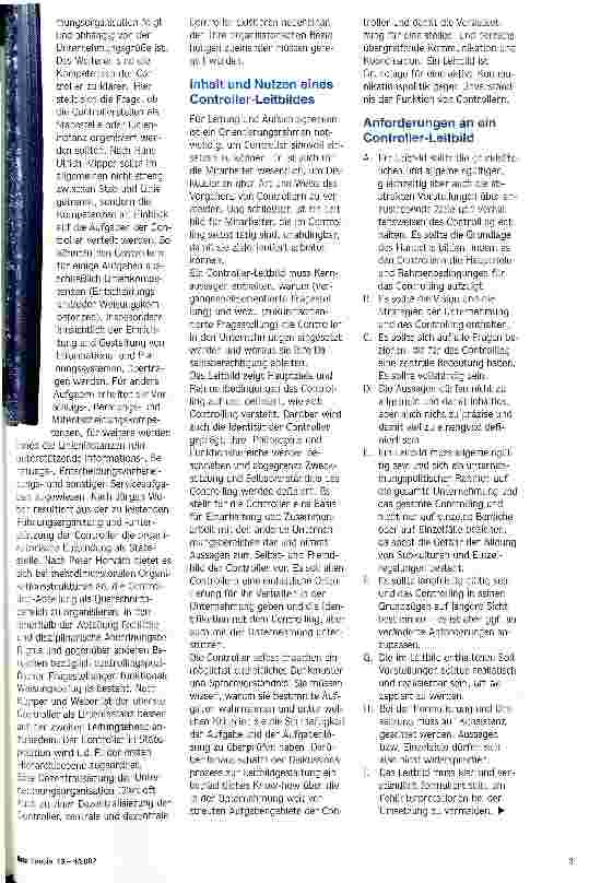 Vorschauseite 2: Orientierungsrahmen für das Controlling Empfehlungen für ein Controller-Leitbild in der Gesundheitswirtschaft