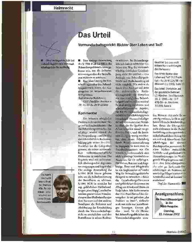 Vorschauseite 1: Das Urteil
