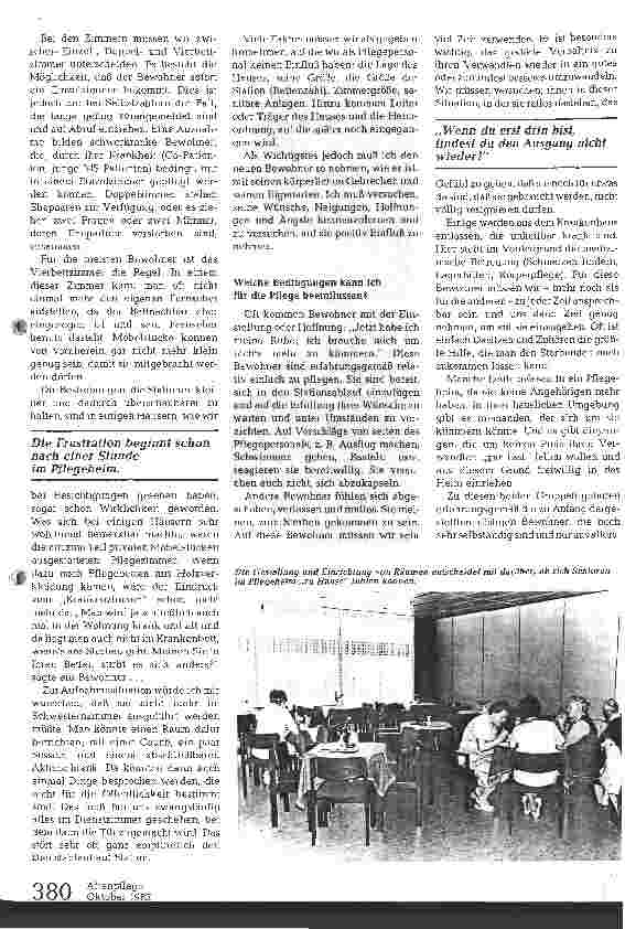 Vorschauseite 2: Der Alltag einer Heimbewohnerin