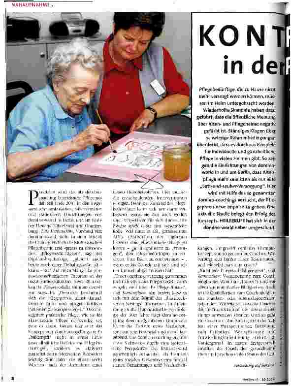 Vorschauseite 1: Kontraste in der Pflege
