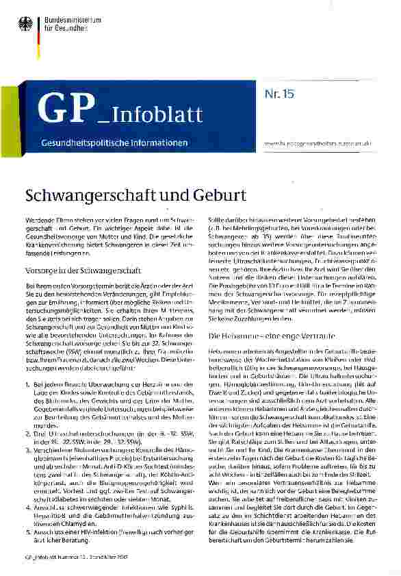 Vorschauseite 1: Schwangerschaft und Geburt