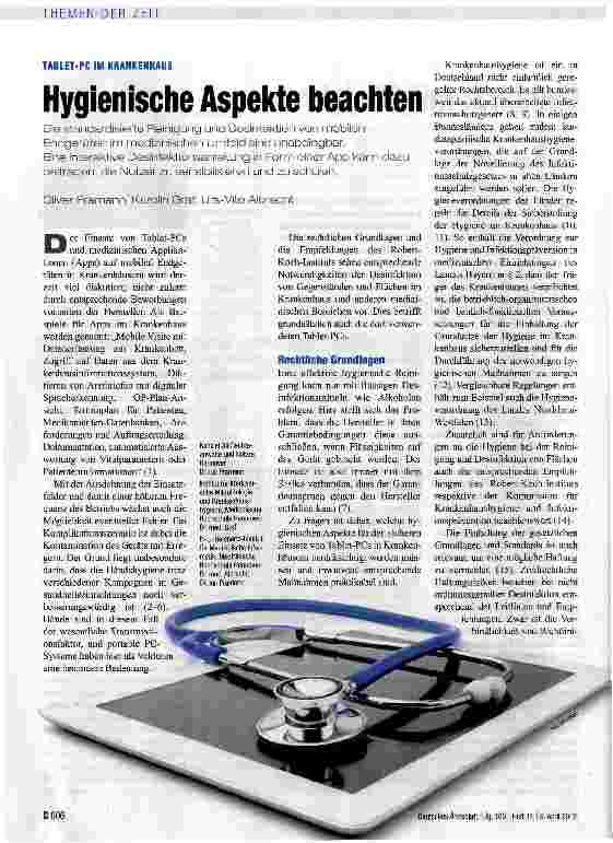 Vorschauseite 1: Hygienische Aspekte beachten