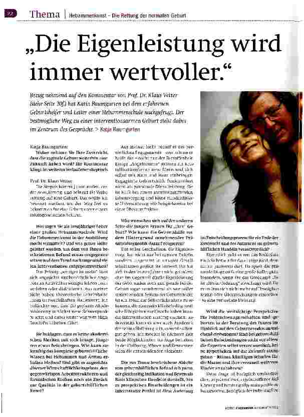 Vorschauseite 1: „Die Eigenleistung wird immer wertvoller.