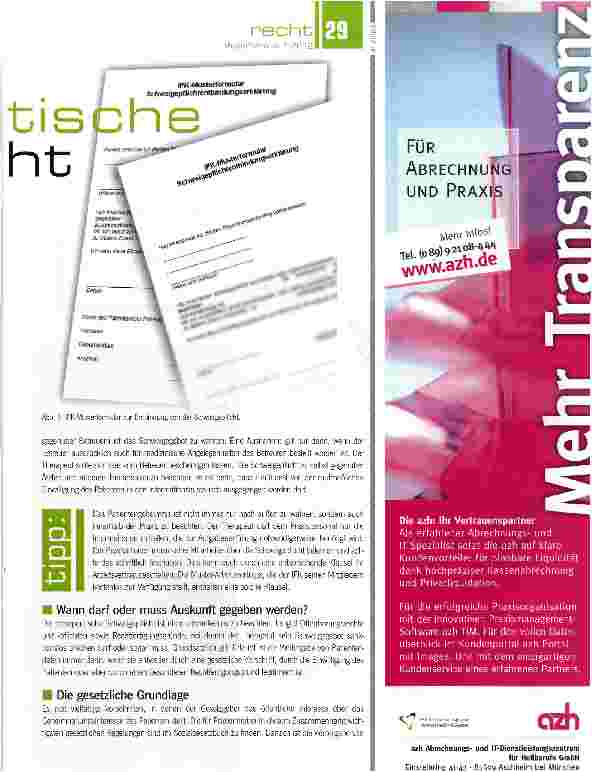 Vorschauseite 2: Die therapeuthische Schweigepflicht