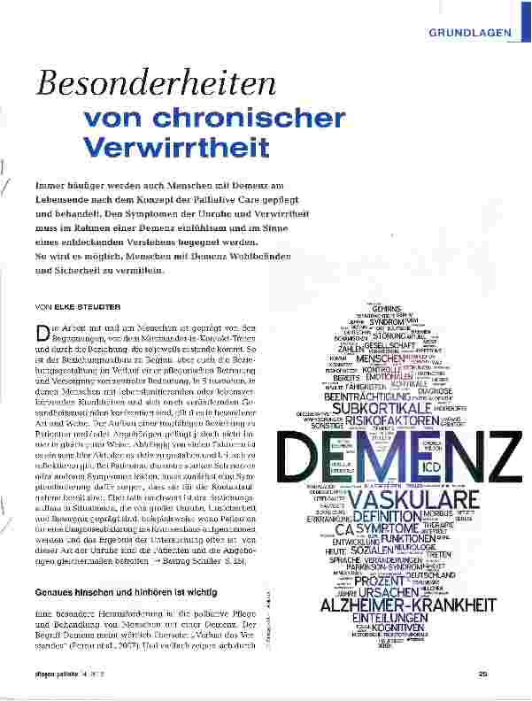 Vorschauseite 1: Besonderheiten von chronischer Verwirrtheit