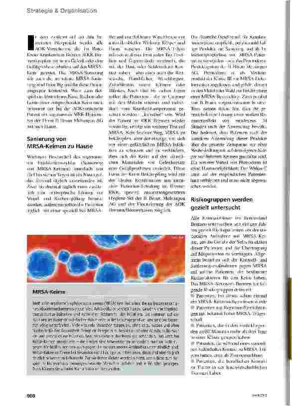 Vorschauseite 2: Strategie & Organisation Keimfrei ins Krankenhaus