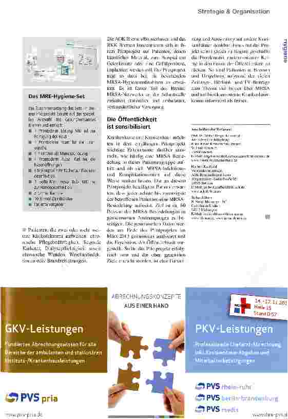 Vorschauseite 3: Strategie & Organisation Keimfrei ins Krankenhaus