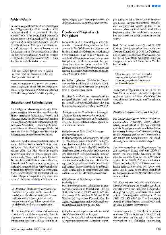 Vorschauseite 2: Risiken bei Zustand nach Frühgeburt