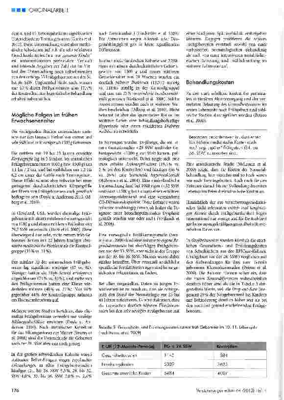 Vorschauseite 5: Risiken bei Zustand nach Frühgeburt