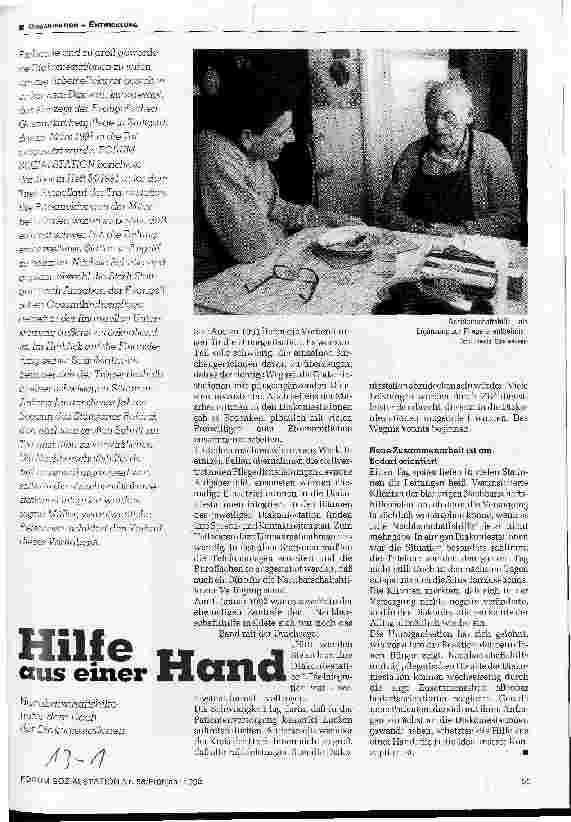 Vorschauseite 1: Hilfe aus einer Hand Nachbarschaftshilfe unter dem Dach der Diakoniestationen