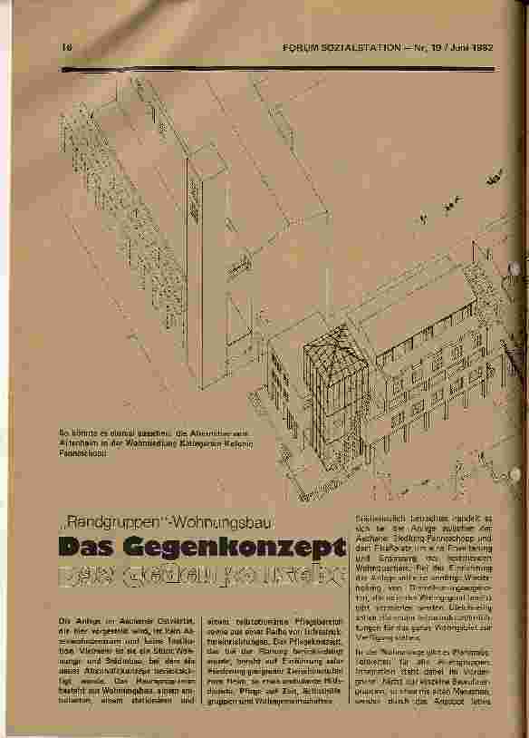 Vorschauseite 3: Randgruppen-Wohnungsbau Ein Gegenkonzept zum Altenheim