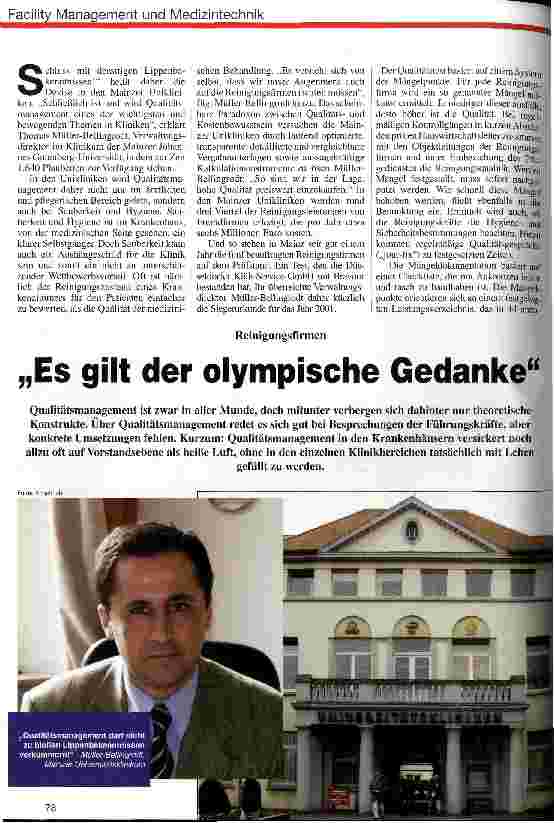 Vorschauseite 1: Es gilt der olympische Gedanke