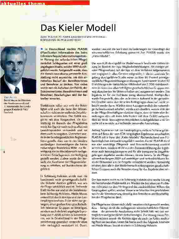 Vorschauseite 1: Das Kieler Modell Avec Plaisir zu einer angemessenen Personalbemessung in Pflegeheimen!