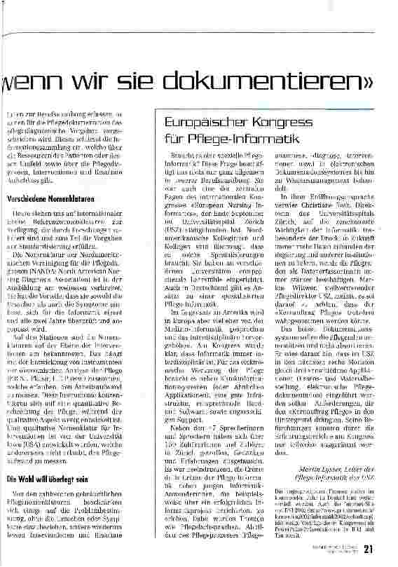 Vorschauseite 2: Die Pflege wird erst sichtbar, wenn wir sie dokumentieren Nomenklatur