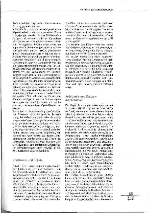 Vorschauseite 3: Anästhesie bei Suchterkrankungen
