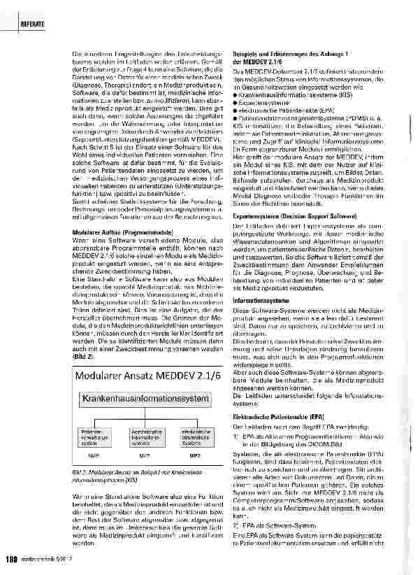 Vorschauseite 5: MEDDEV-Leitfaden 2.1/6 für Software als Medizinprodukt am Beispiel PDMS