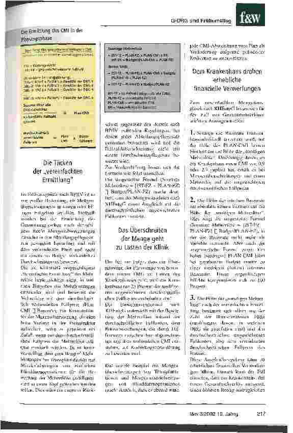 Vorschauseite 4: Trotz Tücken kann der Frühumstieg auf das DRG System gelingen