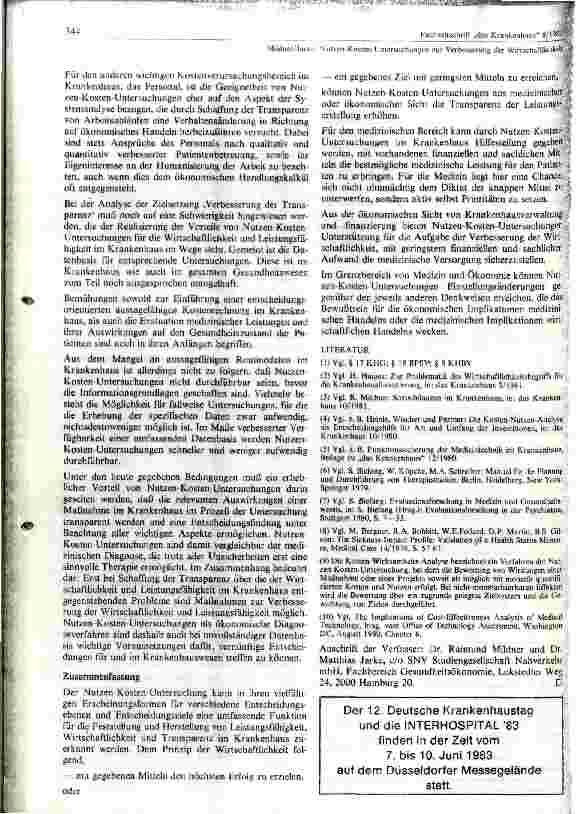 Vorschauseite 4: Nutzen-Kosten-Untersuchungen zur Verbesserung der Wirtschaftlichkeit und Leistungsfähigkeit im Krankenhaus