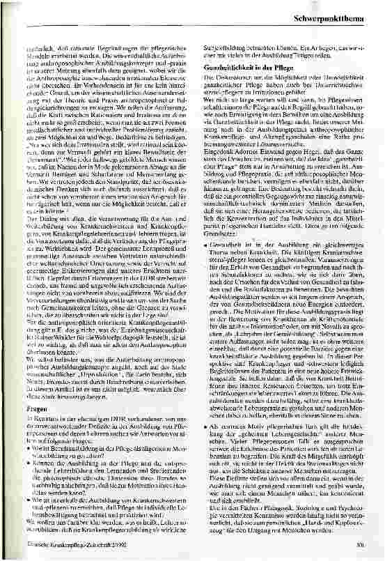 Vorschauseite 2: Was Nichtanthroposophen an einer anthroposophisch orientierten Pflegeausbildung fasziniert