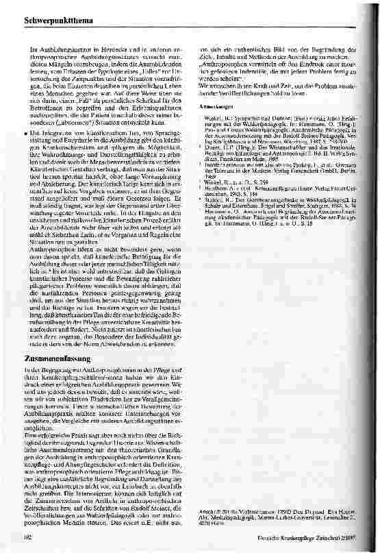 Vorschauseite 3: Was Nichtanthroposophen an einer anthroposophisch orientierten Pflegeausbildung fasziniert