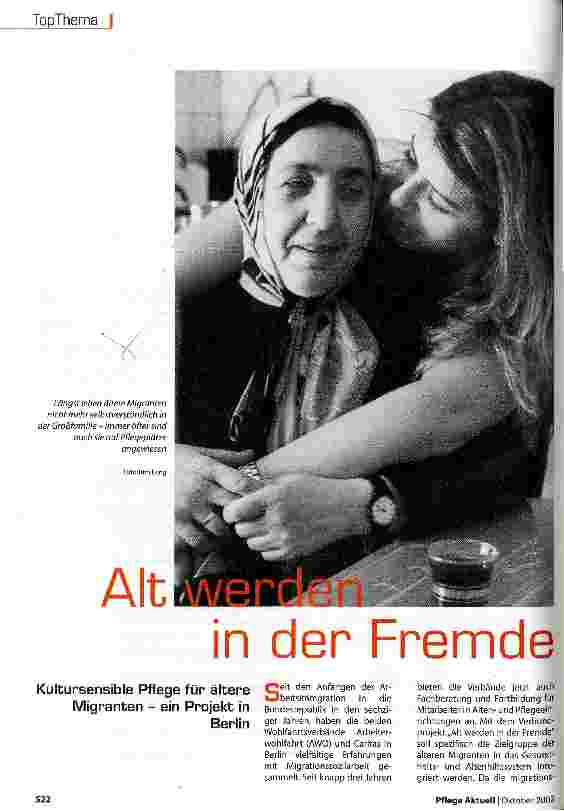 Vorschauseite 1: Alt werden in der Fremde