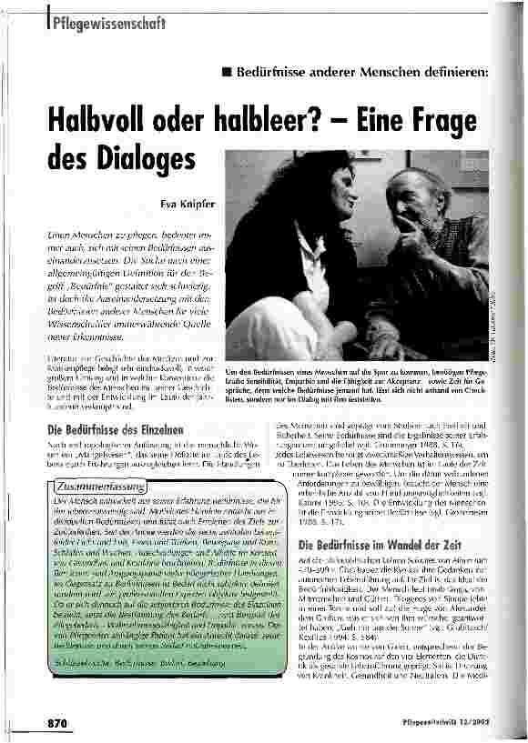 Vorschauseite 1: Halbvoll oder halbleer? - Eine Frage des Dialoges