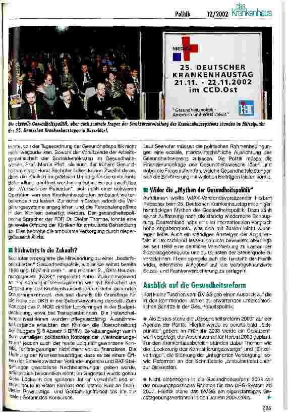 Vorschauseite 5: Das Vorschaltgesetz - ungeschminkte Wahrheiten oder abgekartetes Spiel?