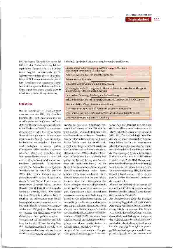 Vorschauseite 4: Schulgesundheitspflege in Deutschland? -Eine Übersichtsarbeit zu Aufgaben und Rollen von School Nurses