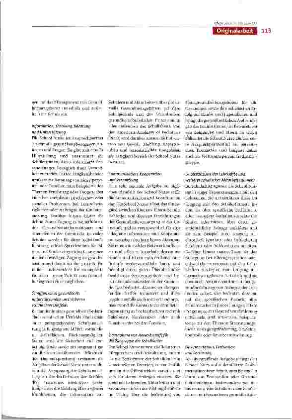 Vorschauseite 6: Schulgesundheitspflege in Deutschland? -Eine Übersichtsarbeit zu Aufgaben und Rollen von School Nurses