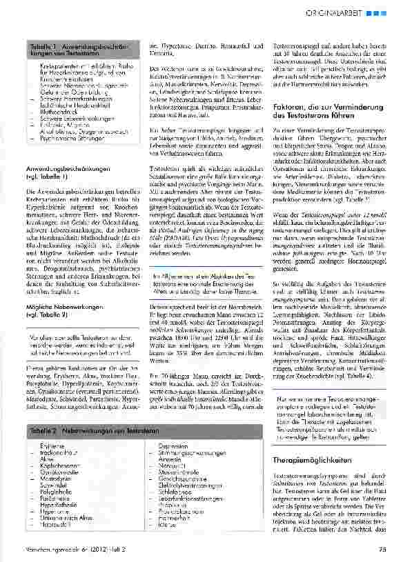 Vorschauseite 2: Wann stellt Testosteronsubstitution eine medizinisch notwendige Heilbehandlung dar?